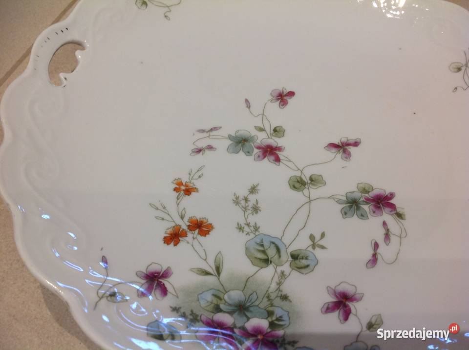 Stary Talerz Patera Stara Porcelana VDP biały Nowa Sól