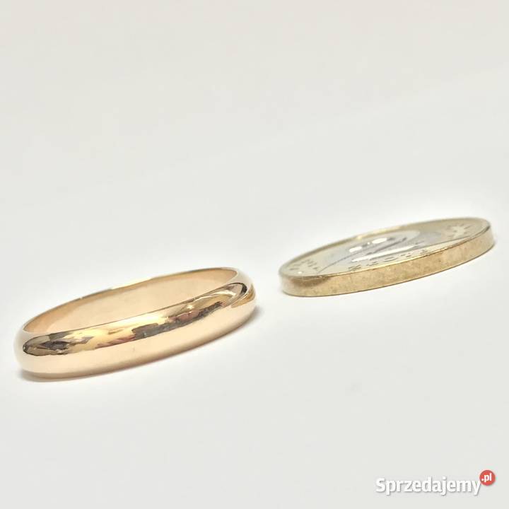 Złota OBRĄCZKA damska 585 14K KLASYCZNA forma Warszawa