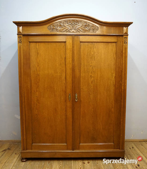 DWUDRZWIOWA SZAFA SECESJA DĄB FRANCJA Niemcza