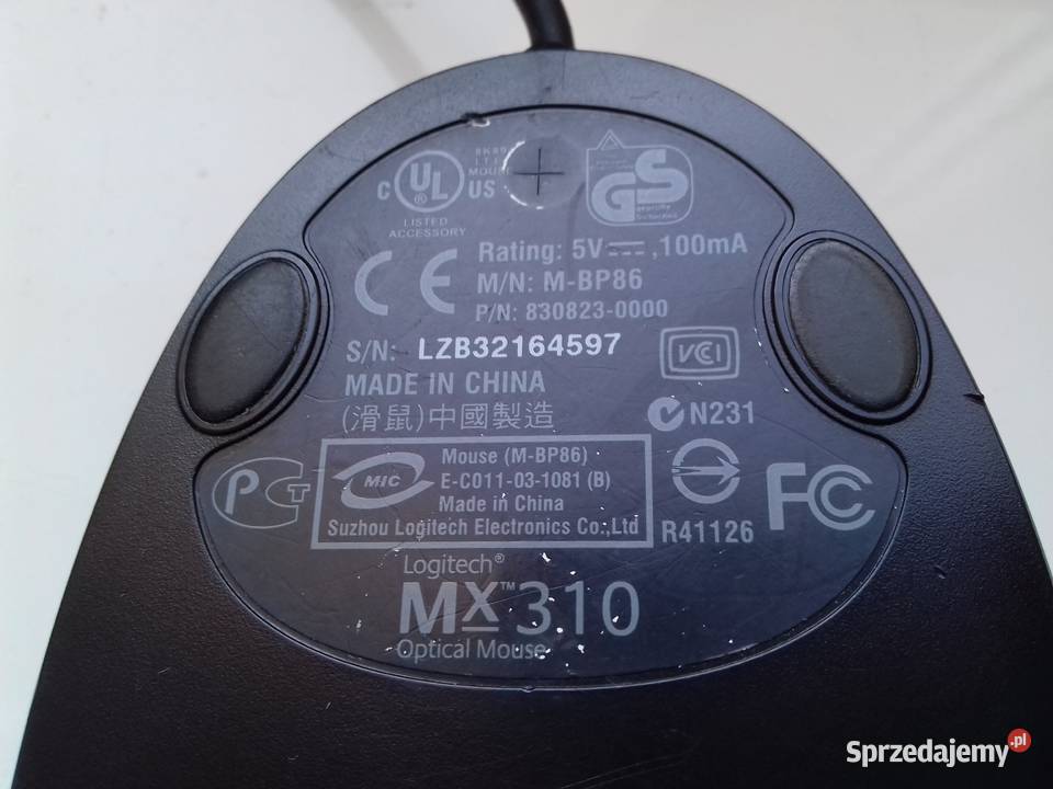 Myszka USB Logitech Mx310 sensor optyczny boczne Bydgoszcz sprzedam