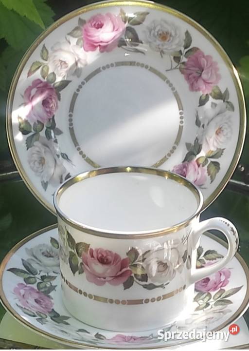 ROYAL WORCESTERurocze różane TrioROYAL GARDEN Pabianice