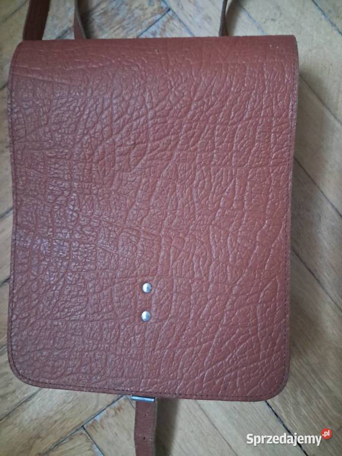 skórzana torba raportówka z prlu stan