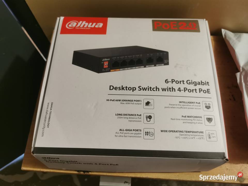 Dahua PFS30064GT60V2 6 portów Gigabitowy Switch Łódź