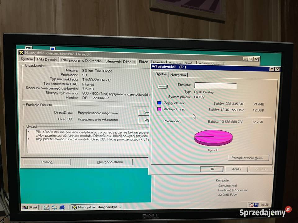 Zabytkowy komputer PC AT Pentium 200MHz małopolskie Brzana