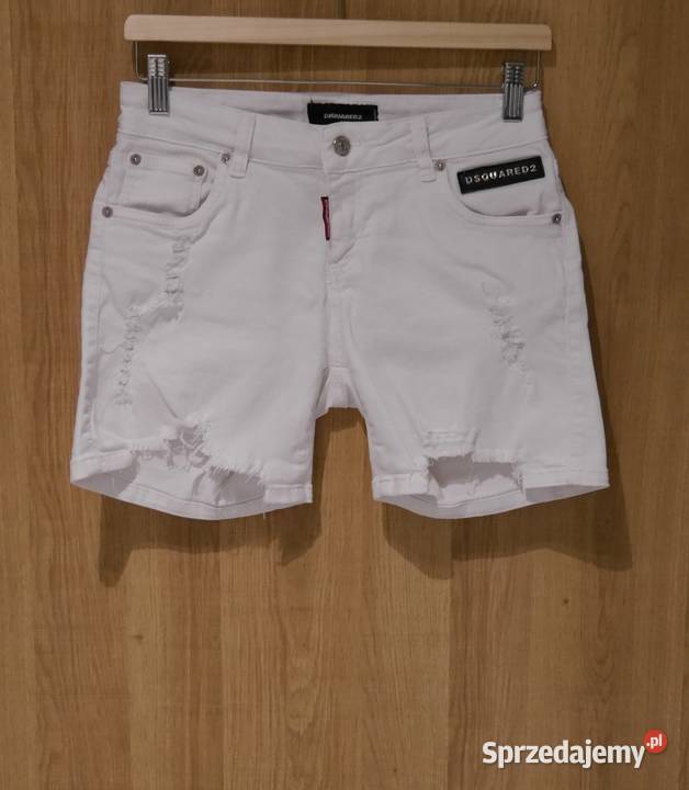 Dsquared2 świetne spodnie dziury przetarcia 36 S Krótkie Wrocław