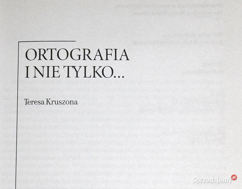 Ortografia i nie Teresa Kruszona