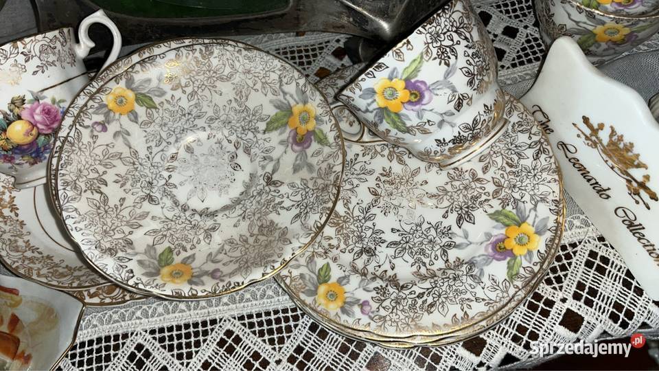 Filiżanka z talerzykiem deserowym by Jane Ridge Gdańsk sprzedam