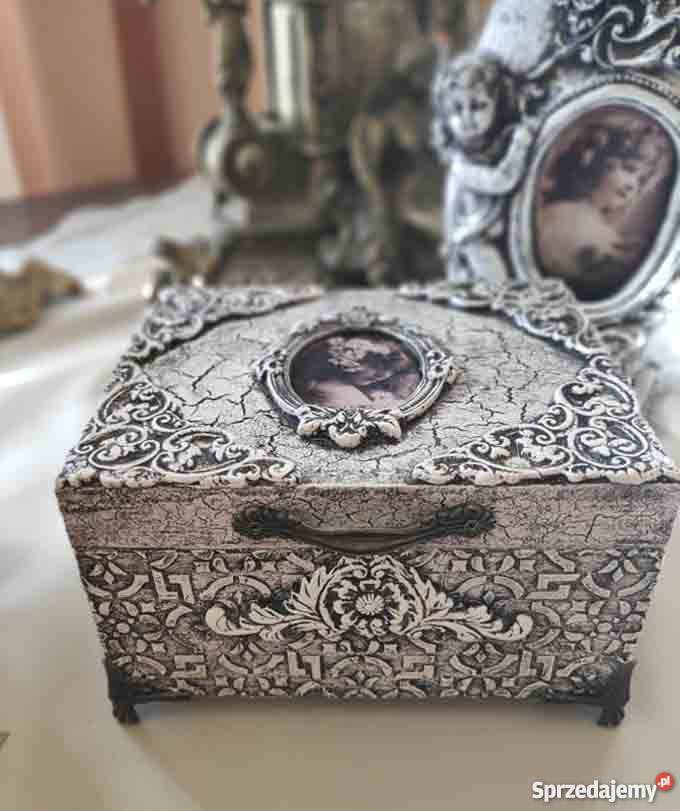 Szkatułka w stylu retro ręcznie robiona unikat Legnica sprzedam