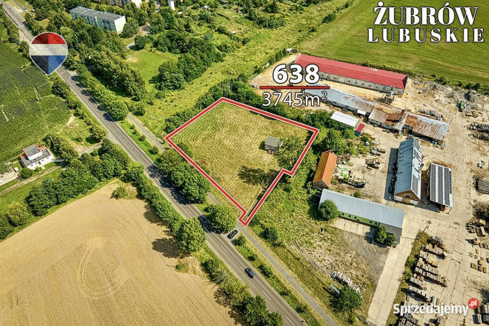Działka inwestycyjna z WZ 3745 m Żubrów