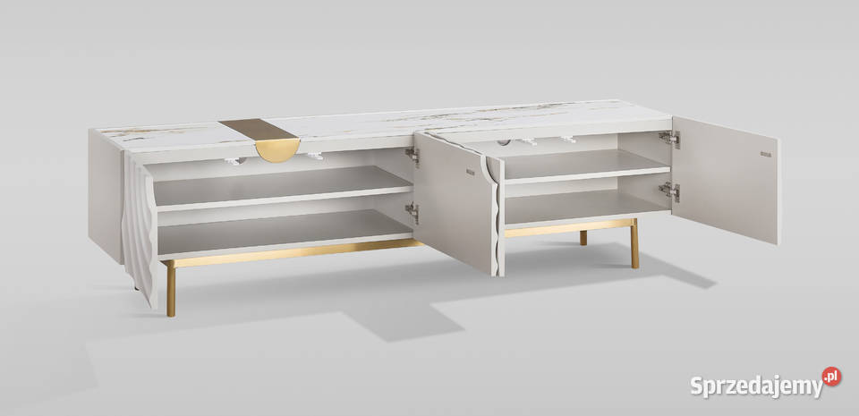 Szafka RTV złota Primavera Glamour Premium Golkowice