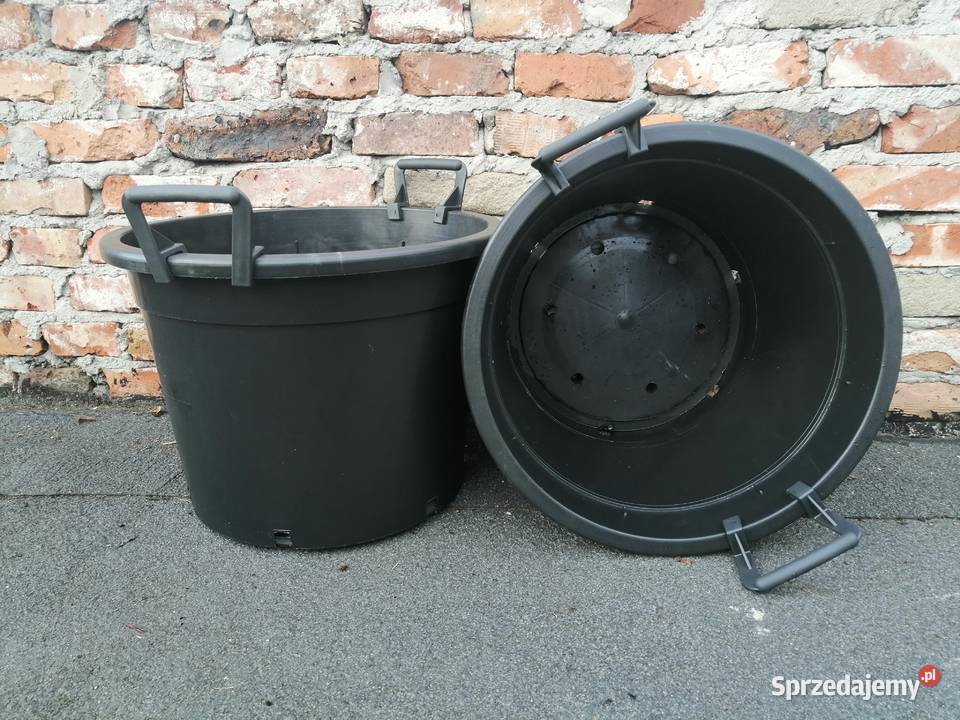 Doniczki 45 litrów z uchwytami GRUBE 45L śr 48 śląskie Siewierz