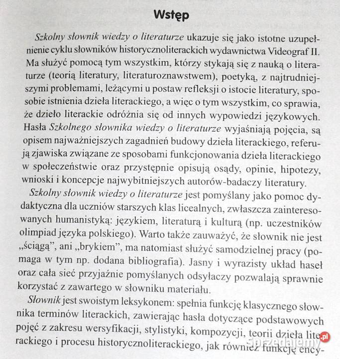 Szkolny słownik wiedzy o literaturze R Cudak M miękka Chełm