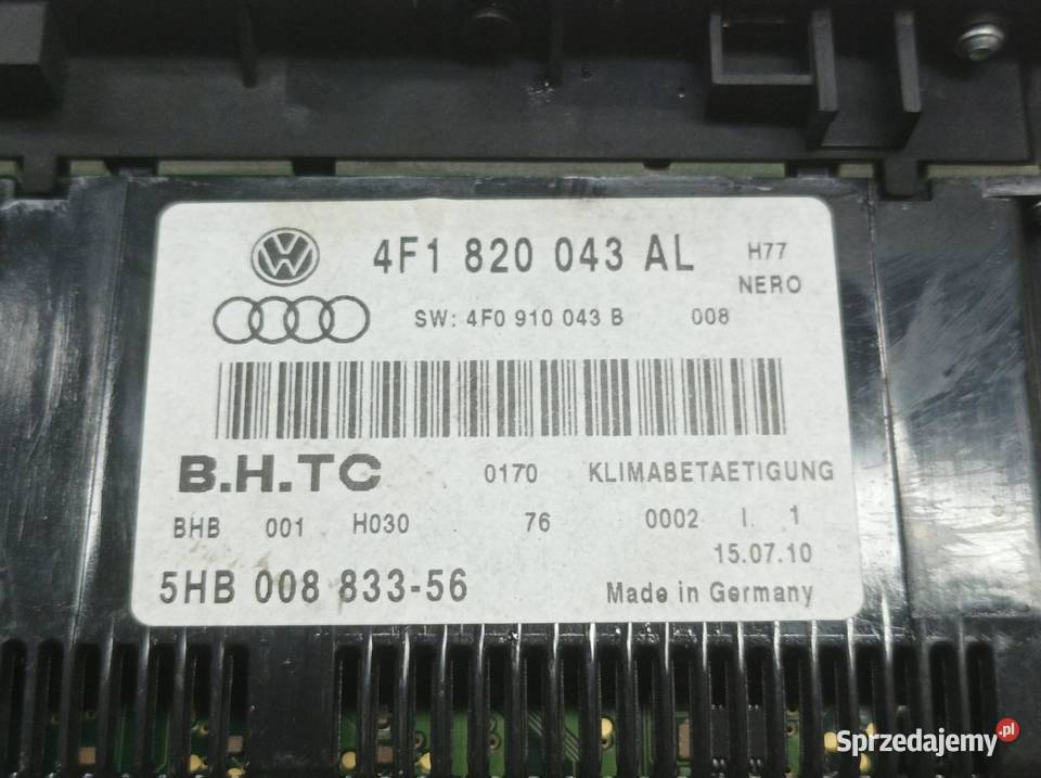 PANEL NAWIEWU 4F1820043AL Audi A6 III 20042011