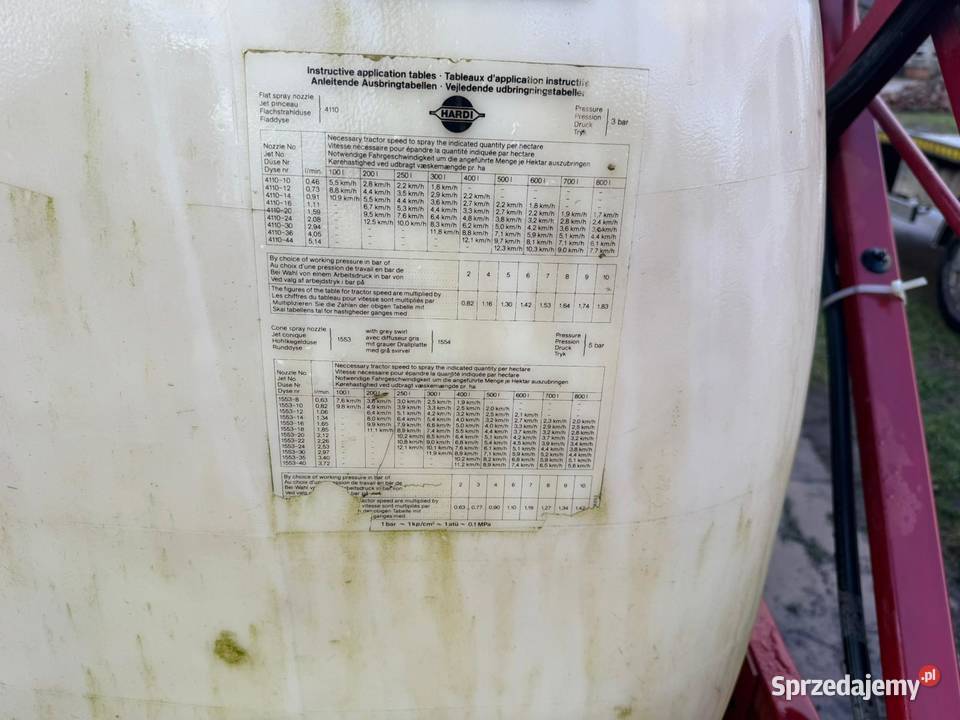 Opryskiwacz Hardi dk2600 nieuszkodzony Nowy Tomyśl