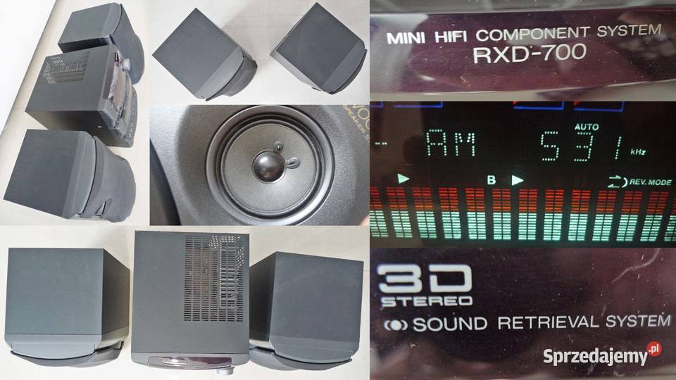 Kenwood RXD700 wieża HIFI kolumny 3way 400W Bass Godziesze Wielkie sprzedam