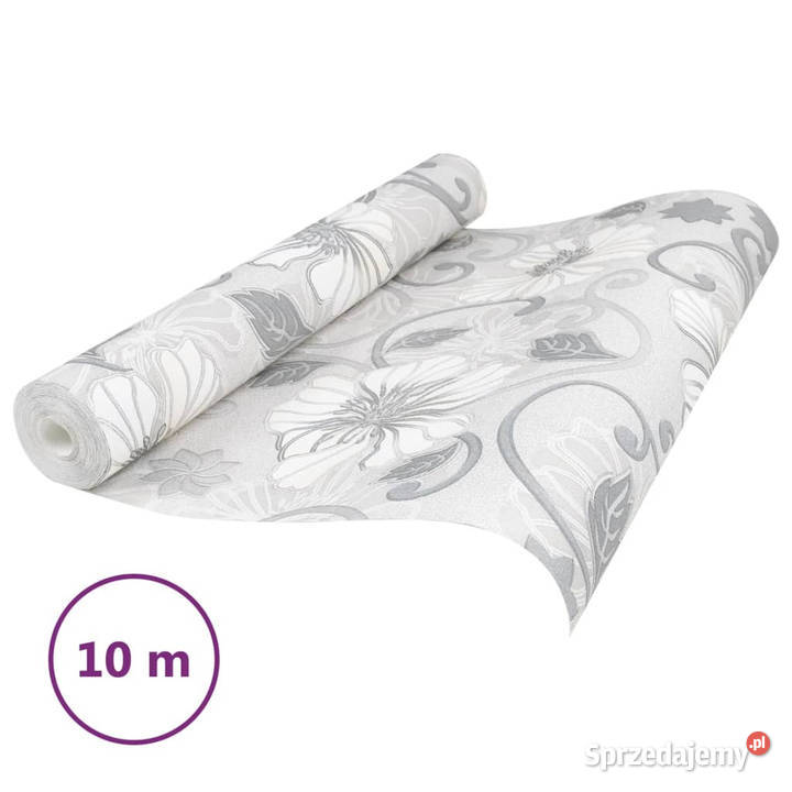 Tapeta 3D z wzorem kwiatów szara 10x053 m Warszawa sprzedam