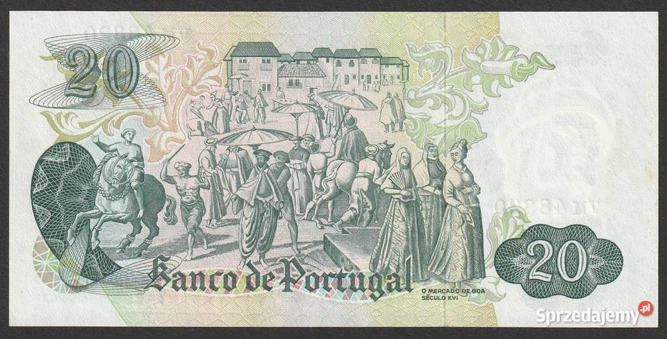 PORTUGALIA 20 ESCUDOS 1971 GARCIA DE ORTA STAN Łódź