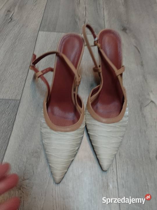 3940 Kremowo beżowe czółenka szpilki wieczorowe Kraków