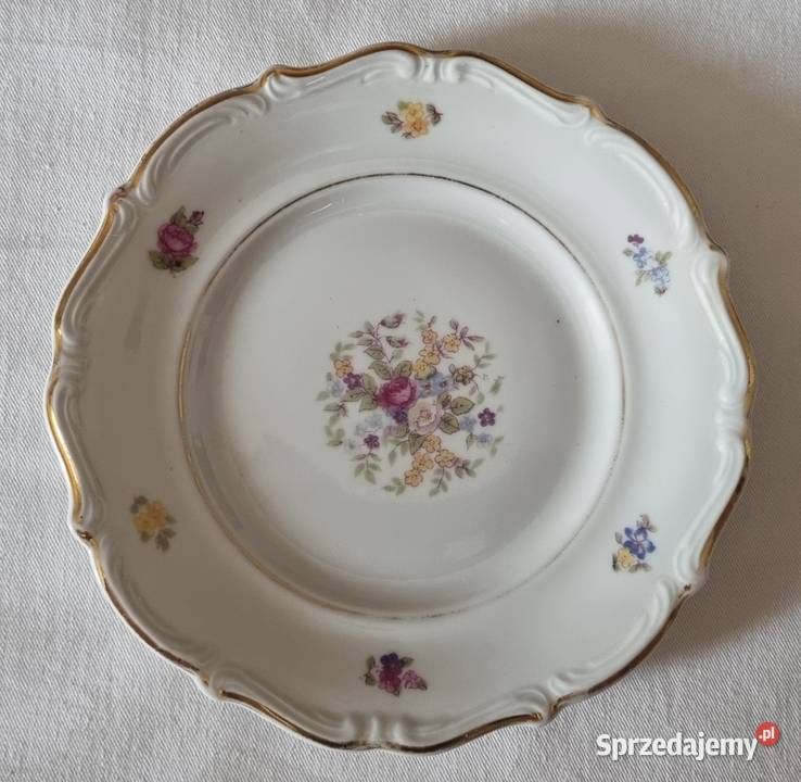 Talerzyki deserowy porcelana Wałbrzych vintage inny kolor Warszawa sprzedam