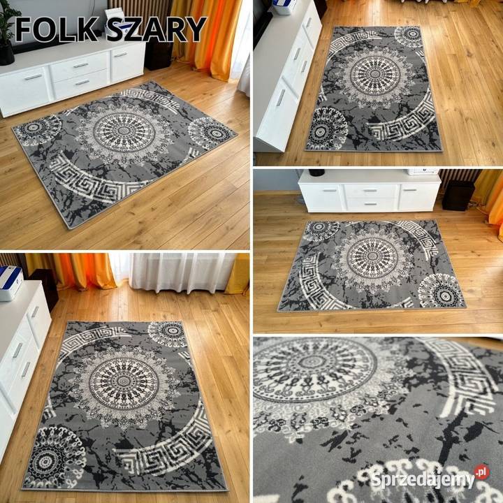 DYWAN 140X200 IDEA FOLK SZARY GĘSTY WŁOS Białystok sprzedam