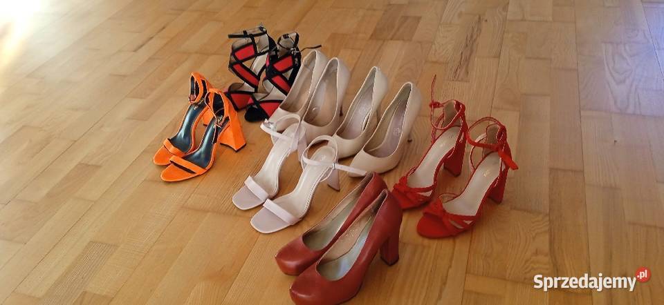 Buty damskieszpilki sandały 40 skóra Damskie Jasieniec