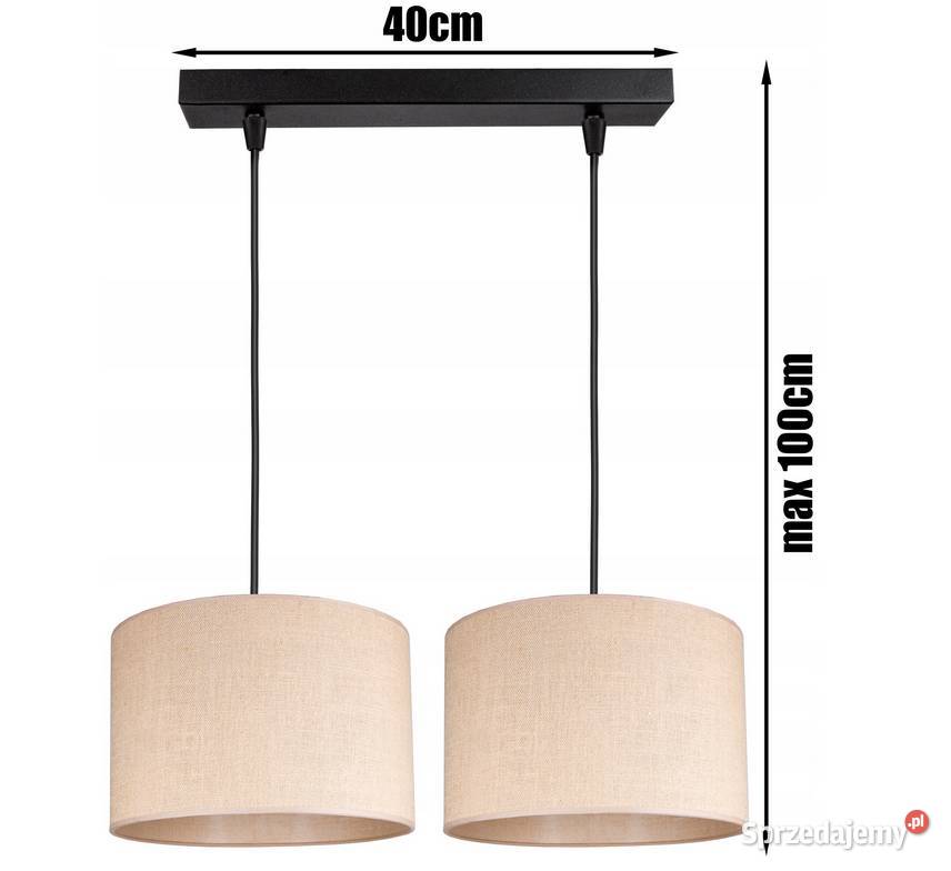 LAMPA WISZĄCA SUFITOWA ŻYRANDOL podwójny BOHO Choroszcz