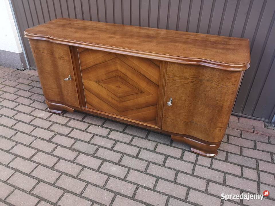 Komoda Niska RTV OrzechDąb Solidna Stara Antyk Meble Swarzędz