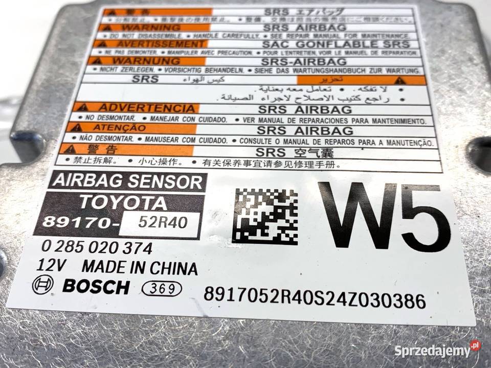 SENSOR AIRBAG LEXUS LBX 8917052R40 CZUJNIK sprzedam