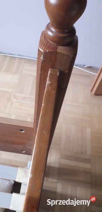 Drewniana rama łóżka łóżko Ikea LEKSVIK 148cm Warszawa sprzedam