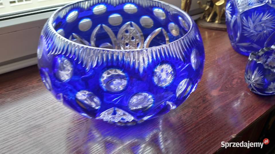 Waza kryształ kobaltowy 1820 mazowieckie Warszawa sprzedam