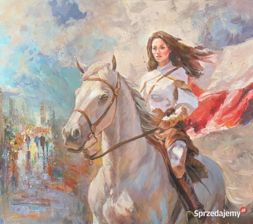 Obraz Olejny Marsz bohaterki Iryna Miklashevich Łódź