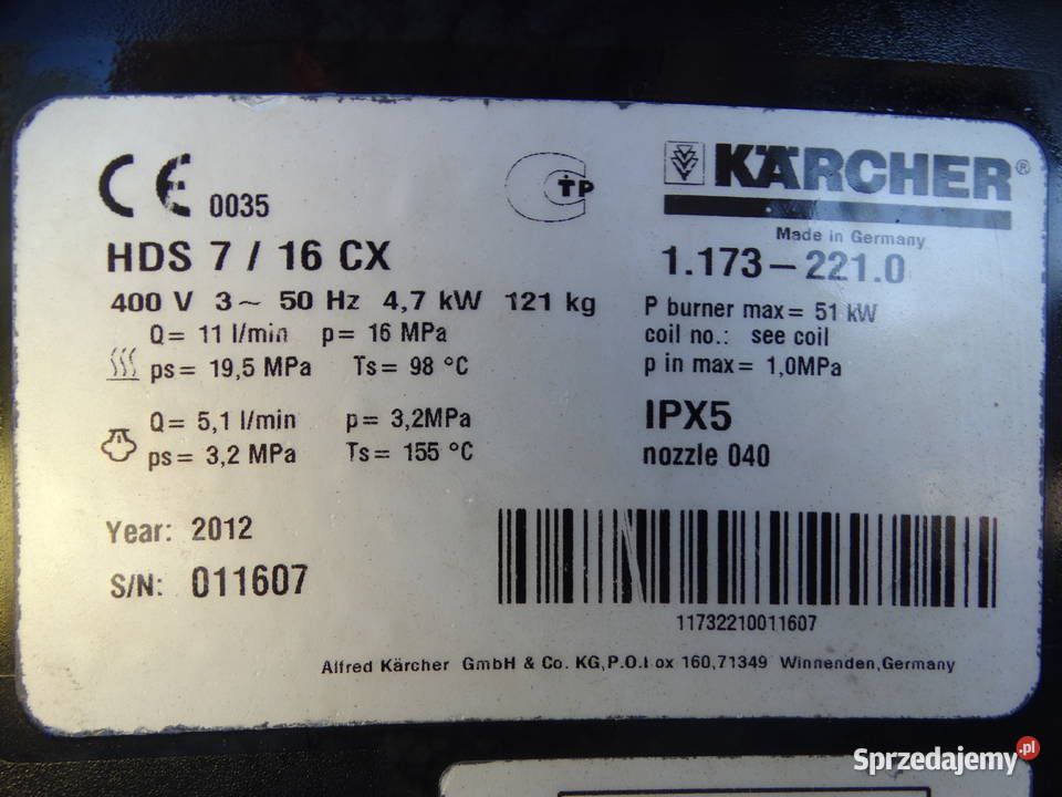 Myjka Ciśnieniowa Karcher HDS 716 podgrzewanie Radom