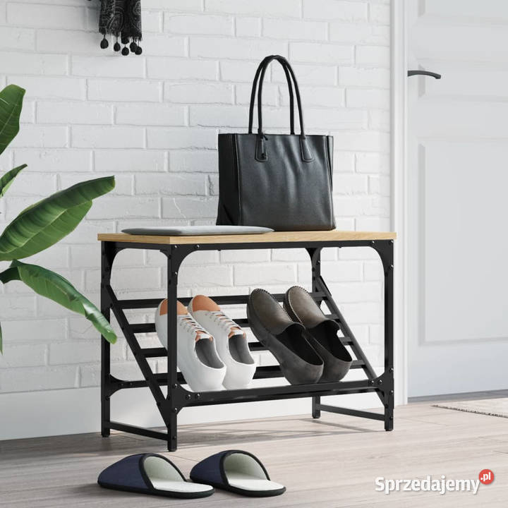 Stojak na buty dąb sonoma 60x30x45 materiał