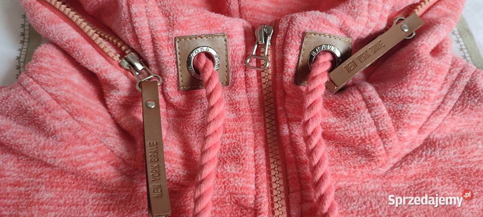 Piękna Damska bluza z kapturem cieplejsza VOGUE różowy Warszawa