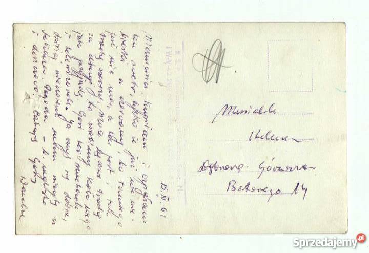 DUSZNIKI ZDRÓJ FONTANNA GIGANT POCZTÓWKA CZARNO