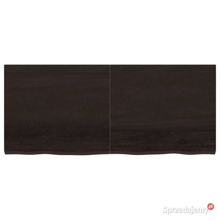 Blat stołu ciemnobrązowy 140x60x24 lite drewno