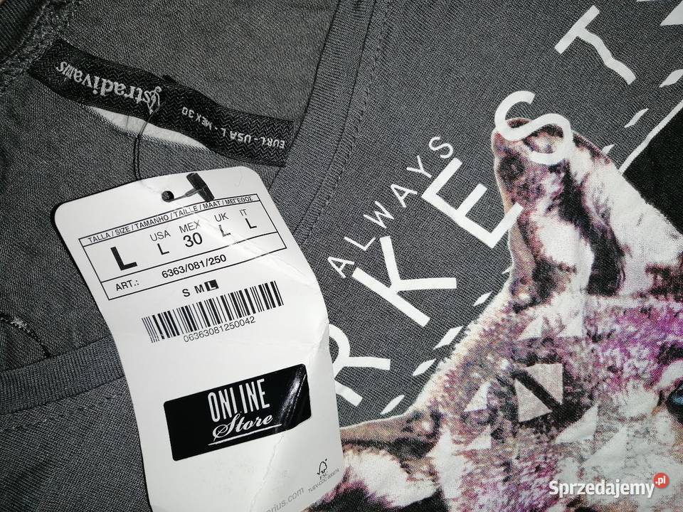 Nowa z metką bluzka STRADIVARIUS wiskoza szary/srebrny Leszno