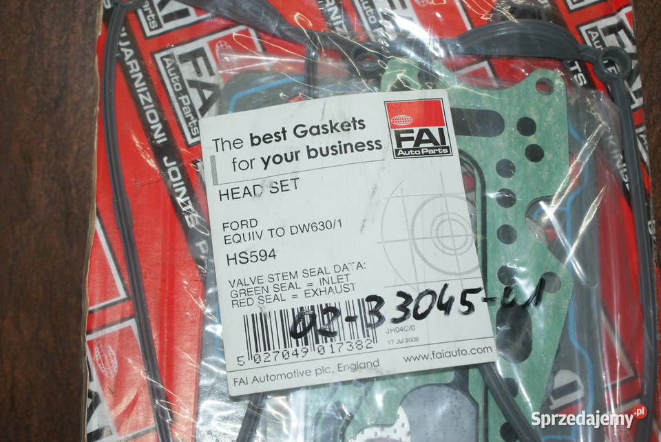FORD Zestaw uszczelek GŁOWICY HS594 FORD 5028414 Białobrzegi