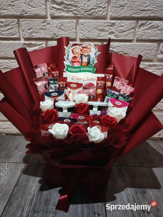 Prezent Dziadkow Box ze słodyczy Babci i Dziadka