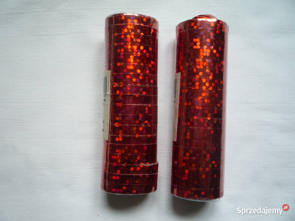 2 sztuki Serpentyny Czerwone Holograficzne Szczecin sprzedam