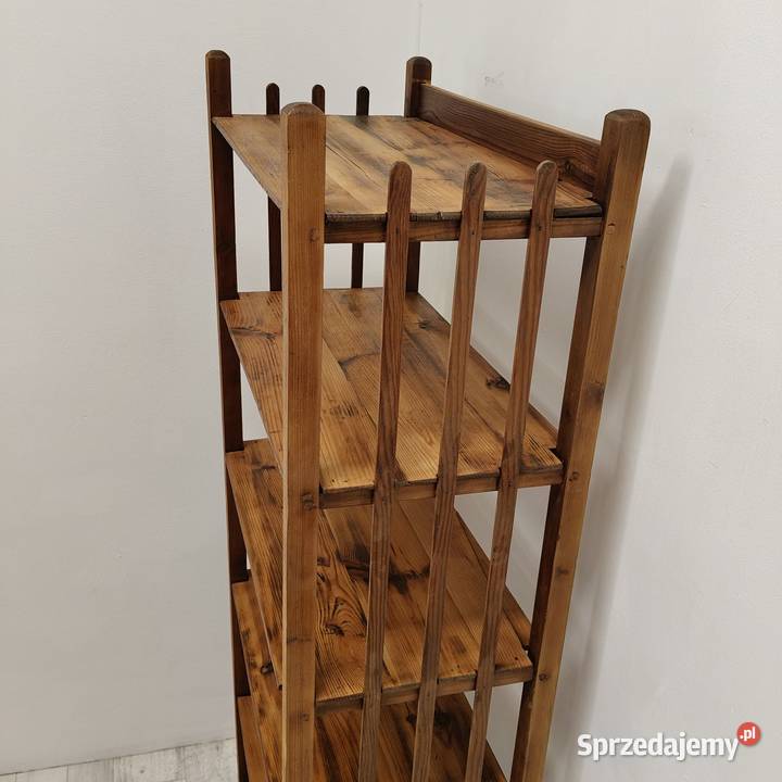 etażerka wysoka półka drewniana vintage design