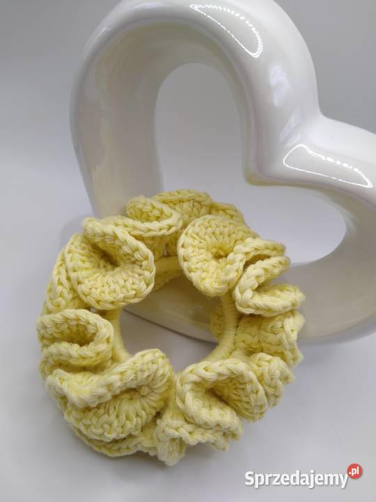 Gumka do włosów Crochet Scrunchie Handmade kolor