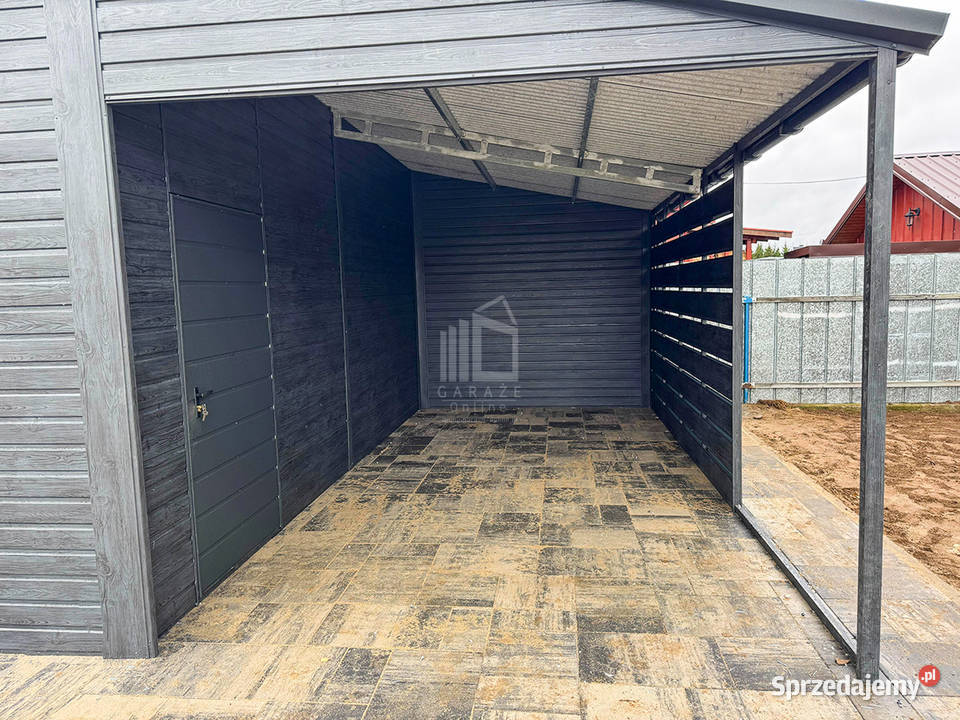 Garaż blaszany PREMIUM 8x6m wiata 3x6 Brama blacha Chojnice
