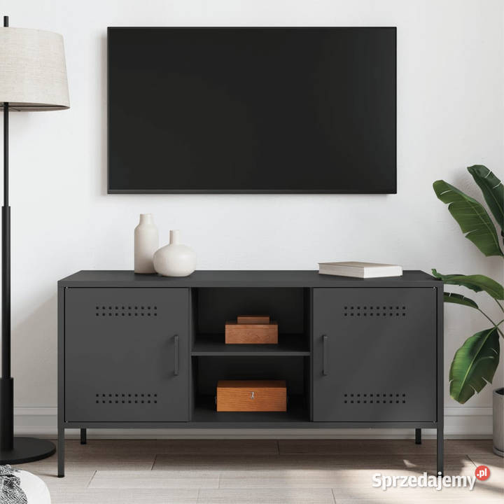 Szafka pod telewizor czarna 1005x39x505 stalowa Warszawa