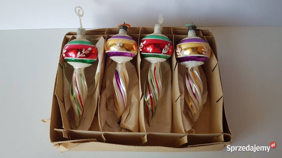 Stare szklane bombki Milicz bombki PRL Dąbrowa Górnicza
