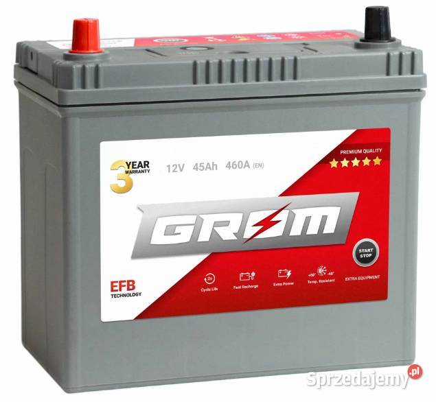 Akumulator Grom Efb Startstop 45Ah460A J L osobowe Akumulatory Pruszków sprzedam