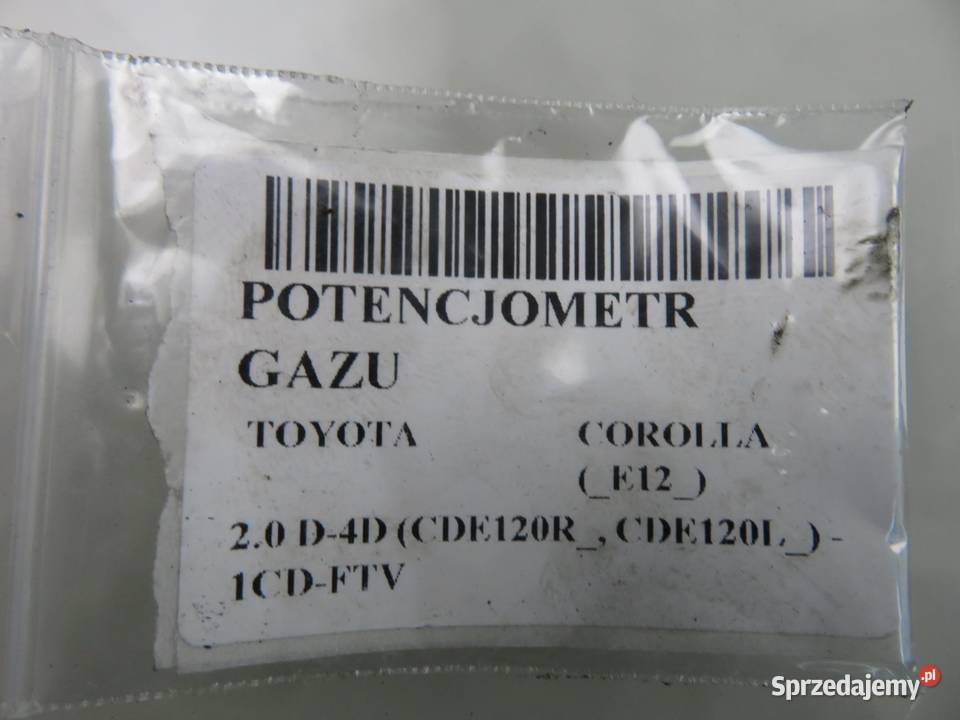 POTENCJOMETR GAZU TOYOTA COROLLA E12 20 D4D