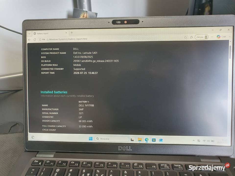 Dell Latitude 5401 i59300H 16GB RAM SSD 256GB 250 śląskie Gliwice