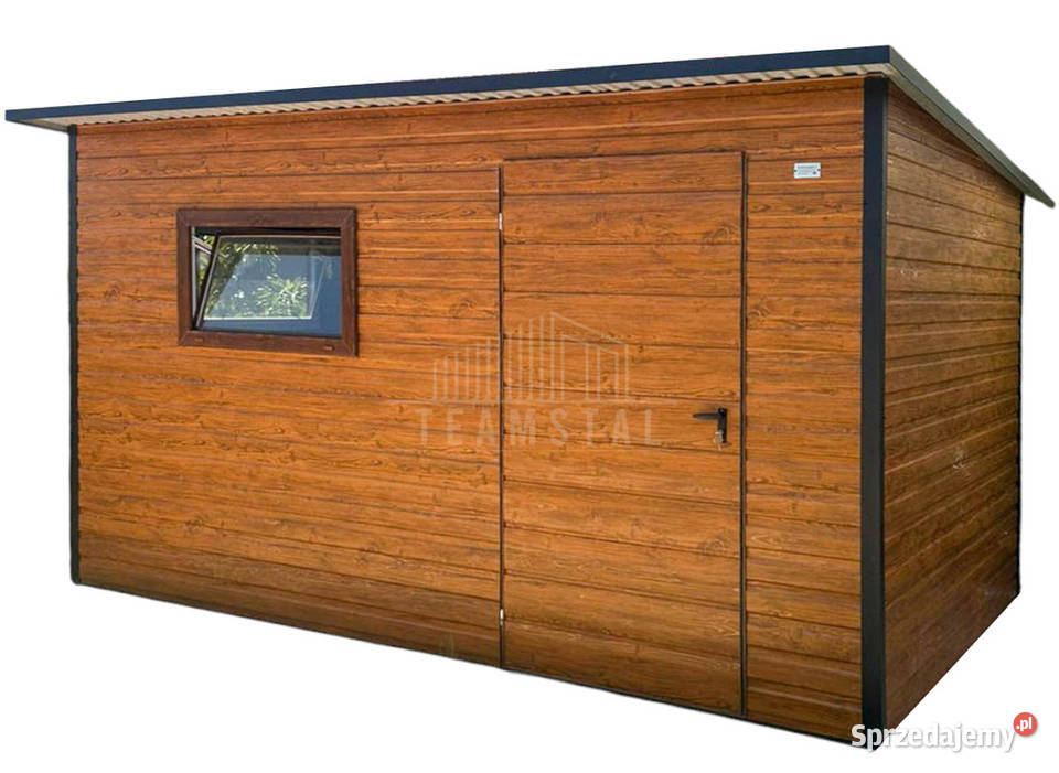 Schowek domek ogrodowy 4x2m drzwi 2x okno Architektura ogrodowa