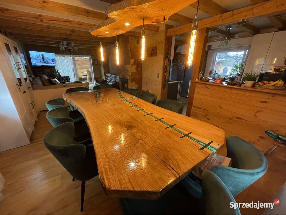 Stół dąb 315x135x7 monolit live edge Stoły Przysucha